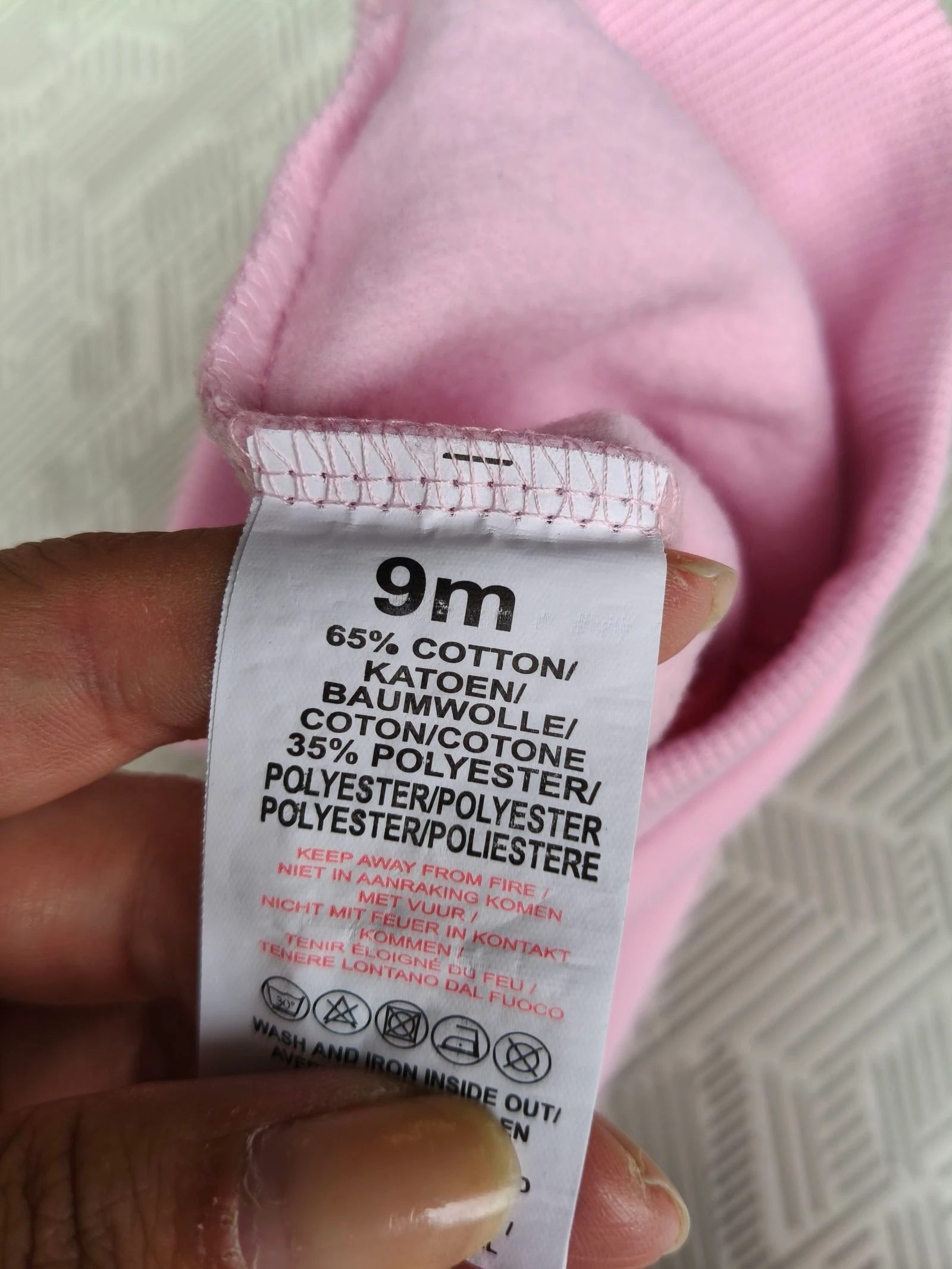 Pantalón cálido para niña Bub'l rosa elástico 9 meses – photo 3